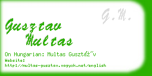 gusztav multas business card